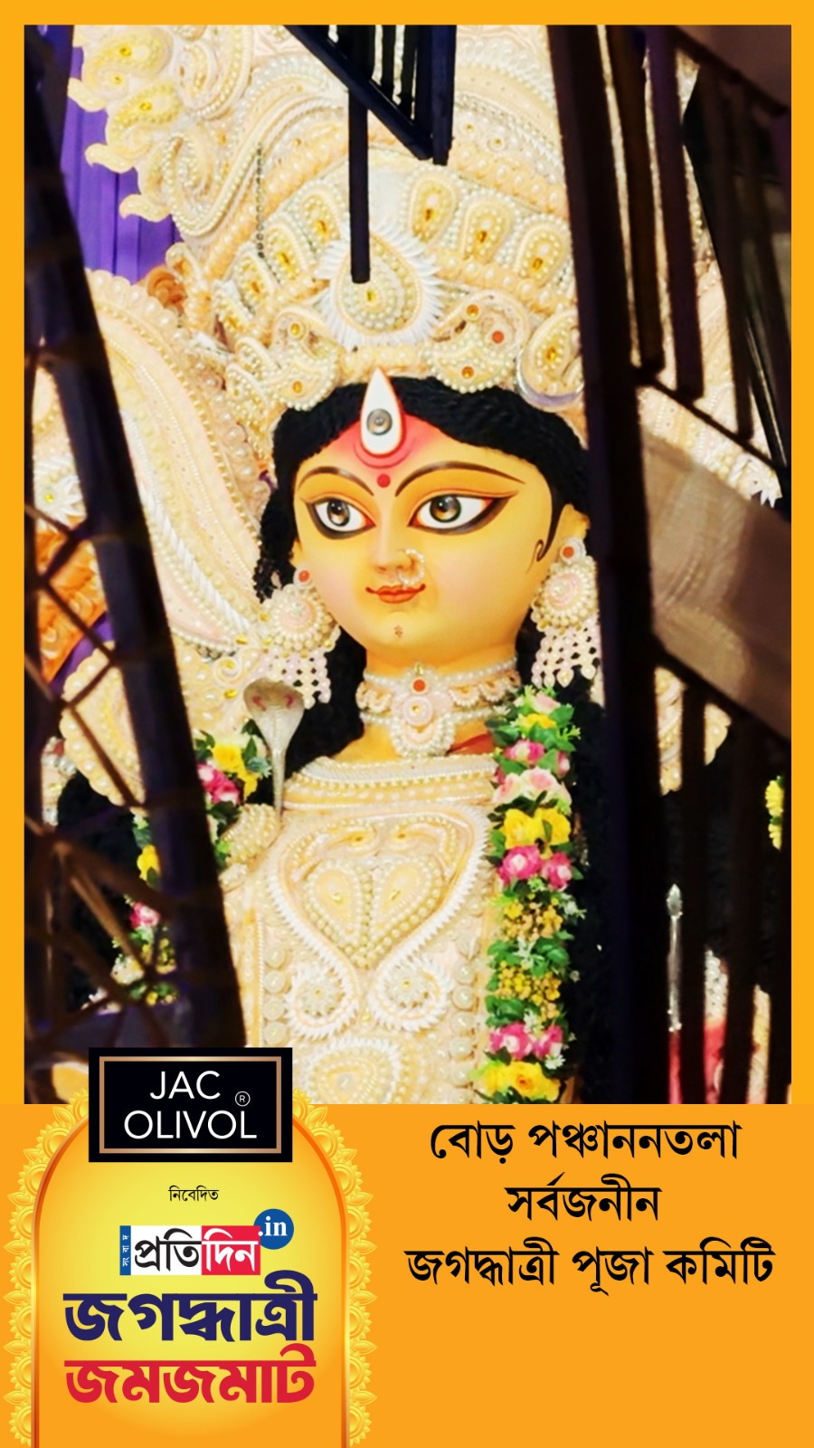 Jagaddhatri Jamjamat 2025 | দেখে নিন বোড় পঞ্চাননতলা সর্বজনীন জগদ্ধাত্রী পূজা কমিটির মণ্ডপসজ্জা।